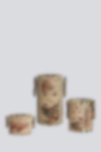 Multi Colored Pillar Candle Holders (Set of 3) by Karo at Pernia's Pop Up Shop