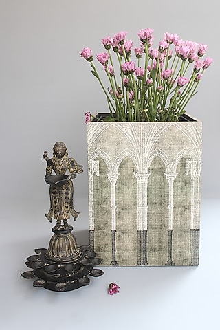 Silver Handcrafted Bin & Planter by Karo