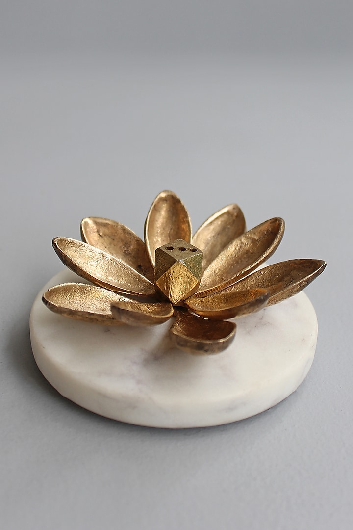 Gold Handcrafted Incense Holder by Karo