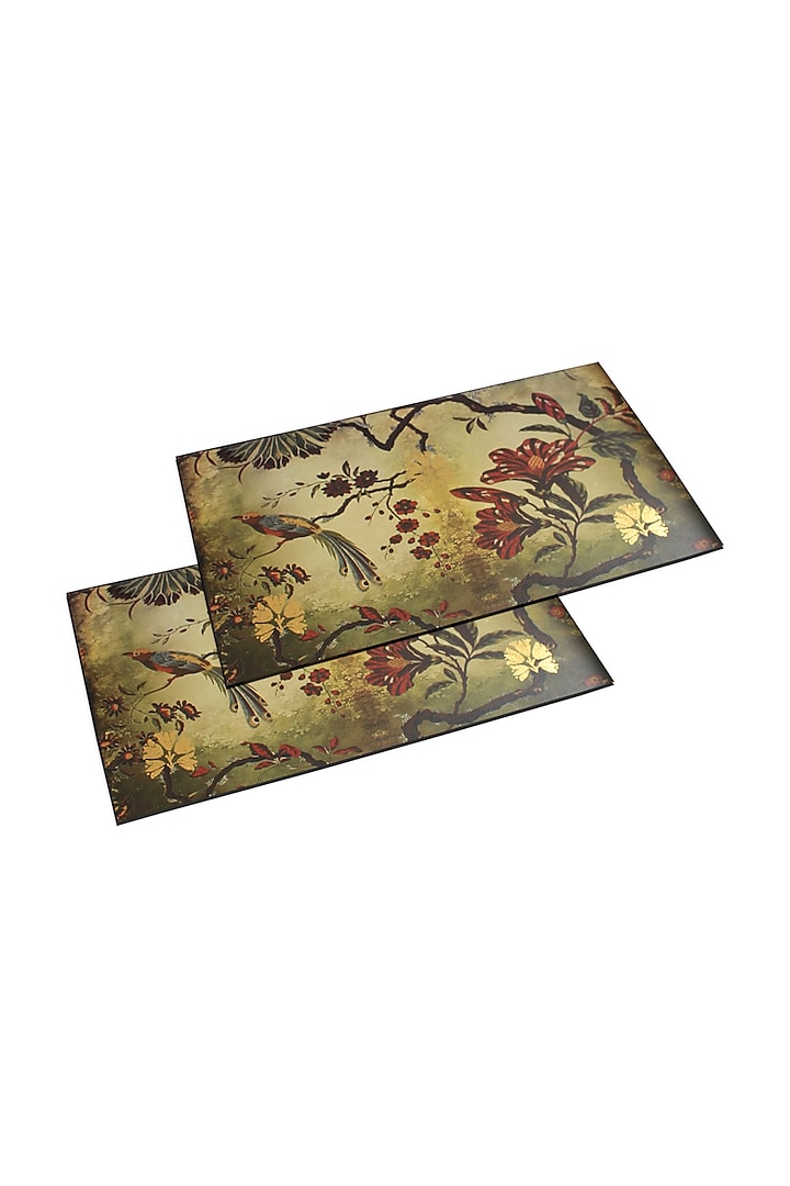 Beige Luxurious Placement Mats (Set of 6) by Karo