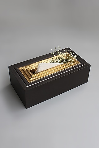 Brown Artisan Tissue Box by Karo