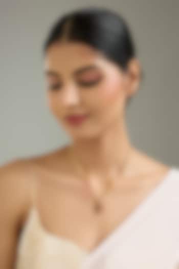 Gold Finish Kundan Polki Pendant Necklace by Kreart at Pernia's Pop Up Shop