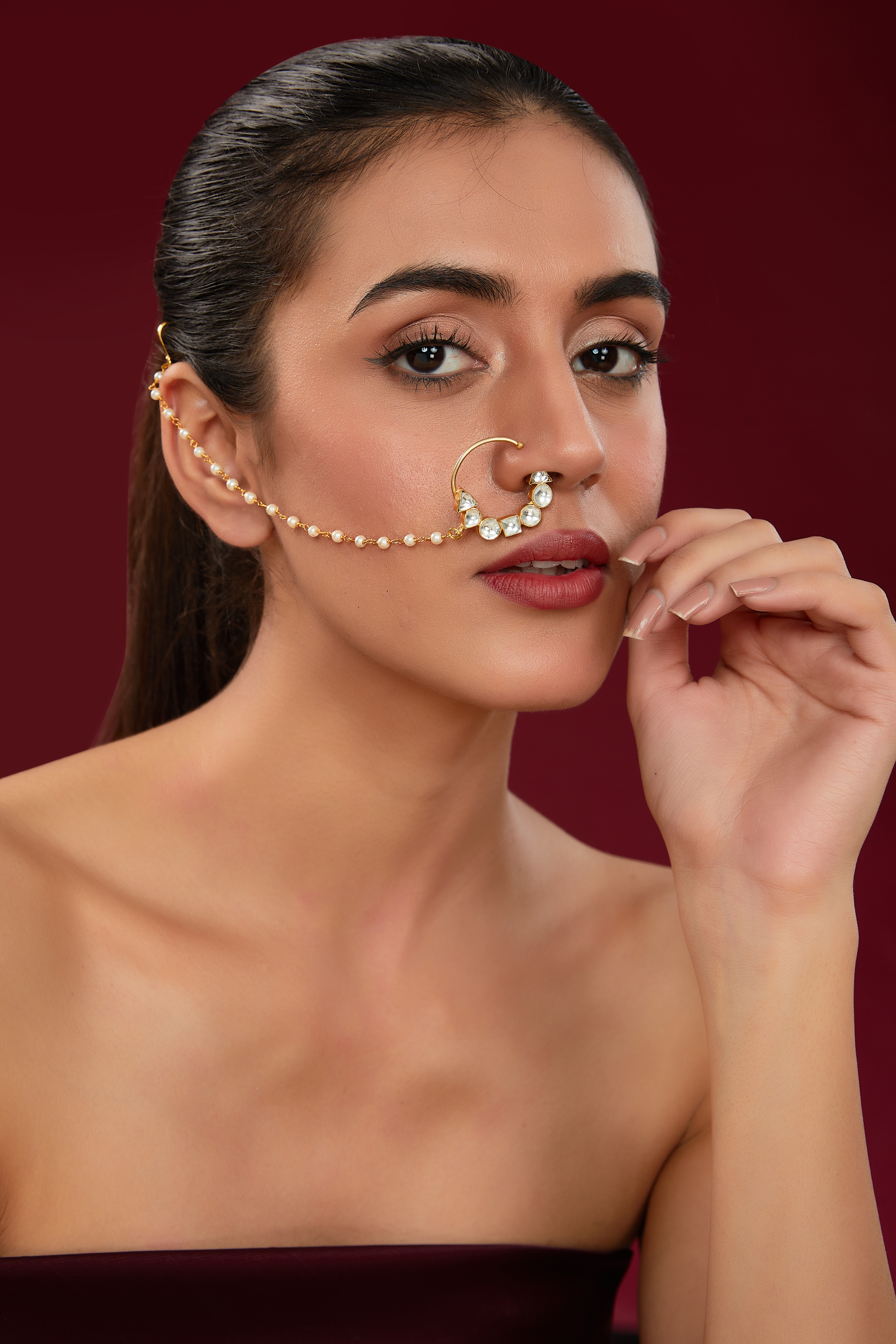 Buy Ogan Kundan Nose Ring | Tarinika