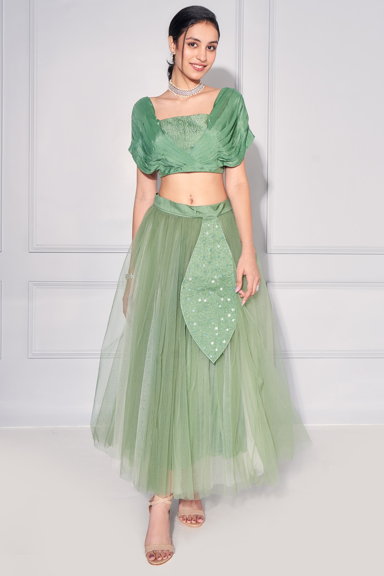 Green tulle clearance skirt