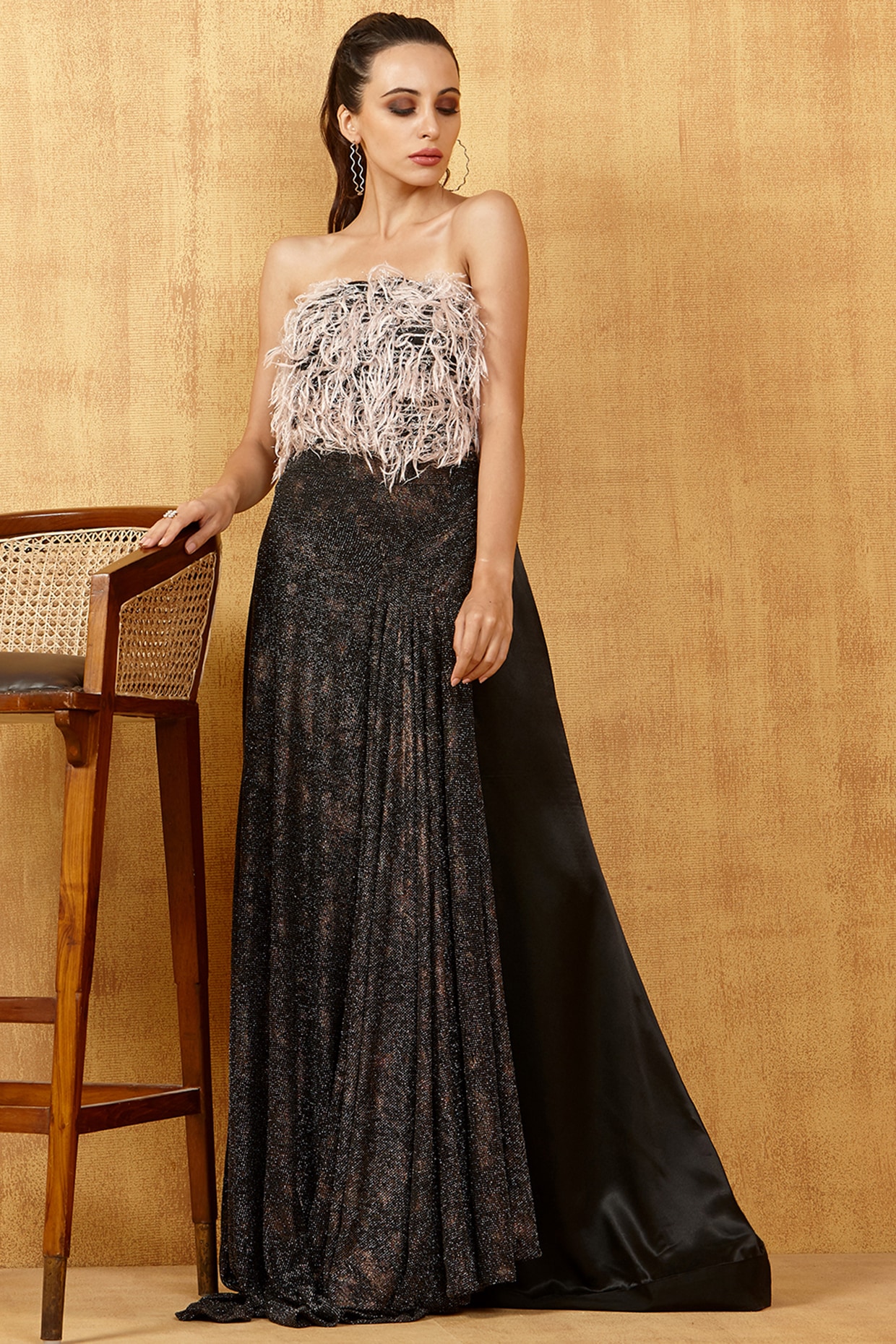 AND Black & Gold Shimmer Dress in Kakinada at best price by Sona Shopping  Mall - Justdial