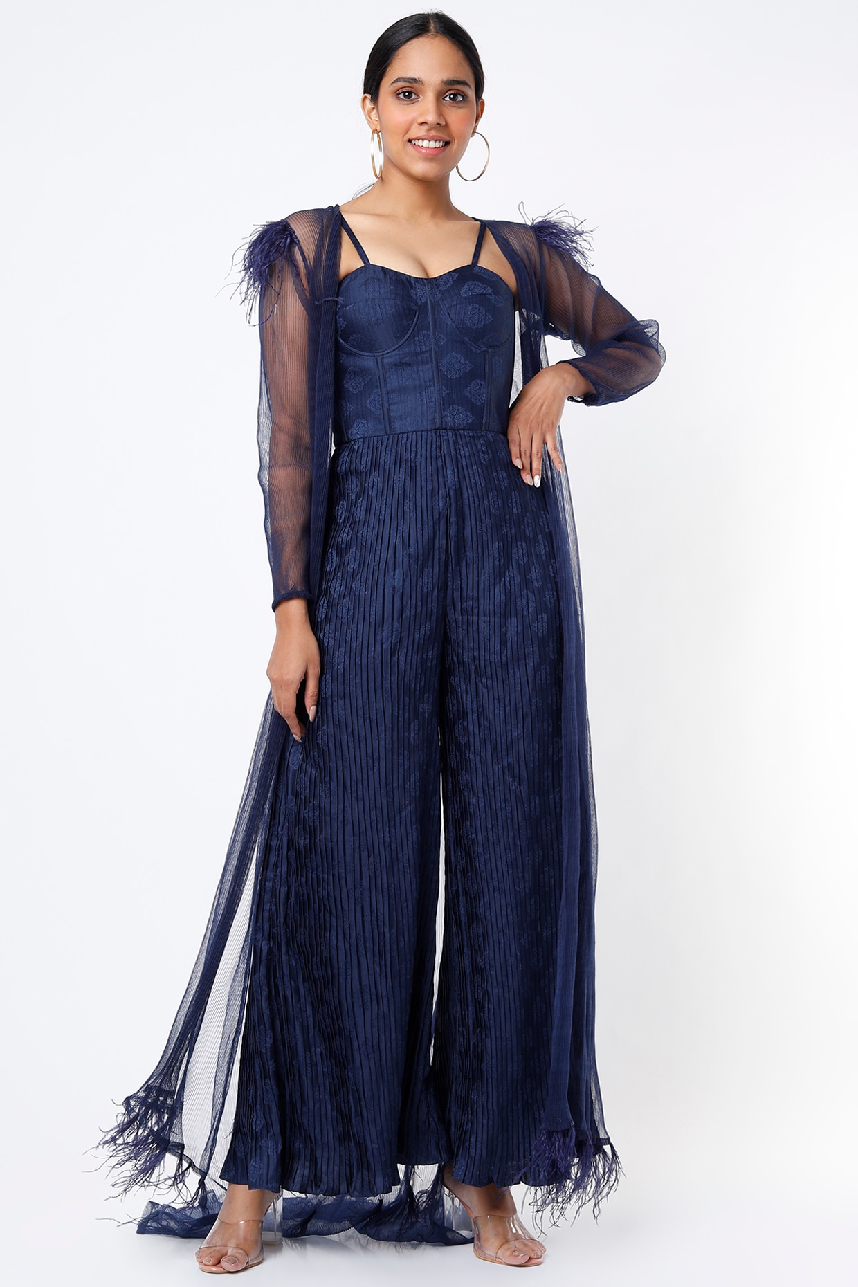 jumpsuit with long cape