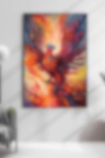 Multi-Colored Archival Paper Phoenix, Rising from the Ashes Bird Painting by Krutik at Pernia's Pop Up Shop