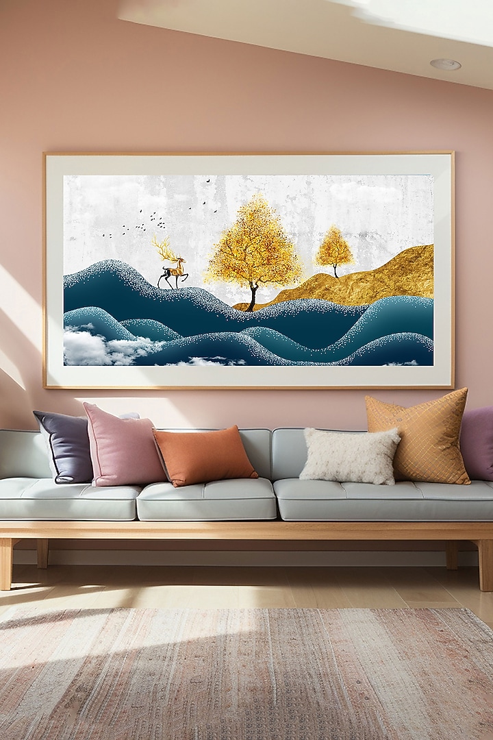 Multi-colored Archival Paper Abstract Nature Painting by Krutik at Pernia's Pop Up Shop
