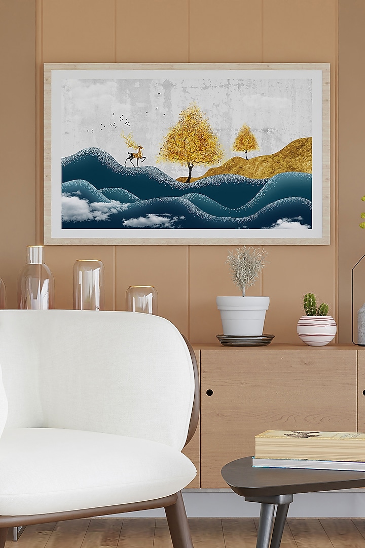 Multi-colored Archival Paper Abstract Nature Painting by Krutik at Pernia's Pop Up Shop