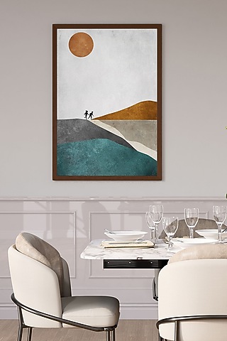 Multi-colored Archival Paper Abstract Landscape Painting by Krutik