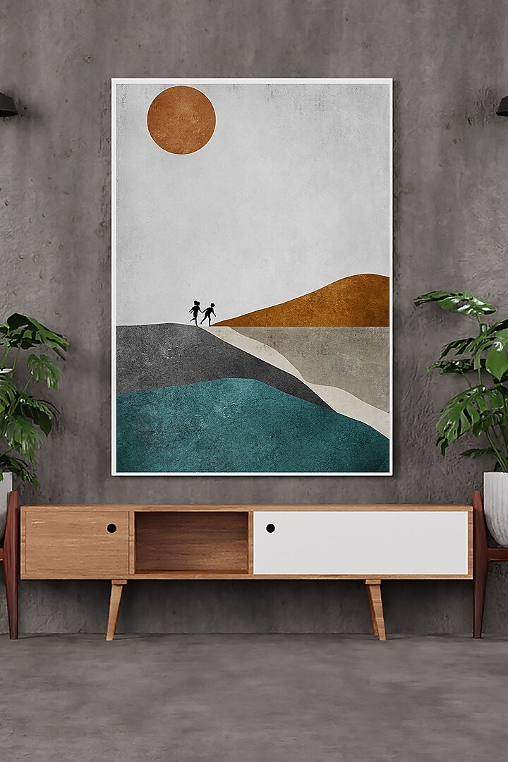 Multi-colored Archival Paper Abstract Landscape Painting by Krutik at Pernia's Pop Up Shop