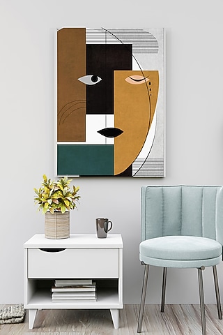 Multi-Colored Archival Paper Abstract Geometric Painting by Krutik