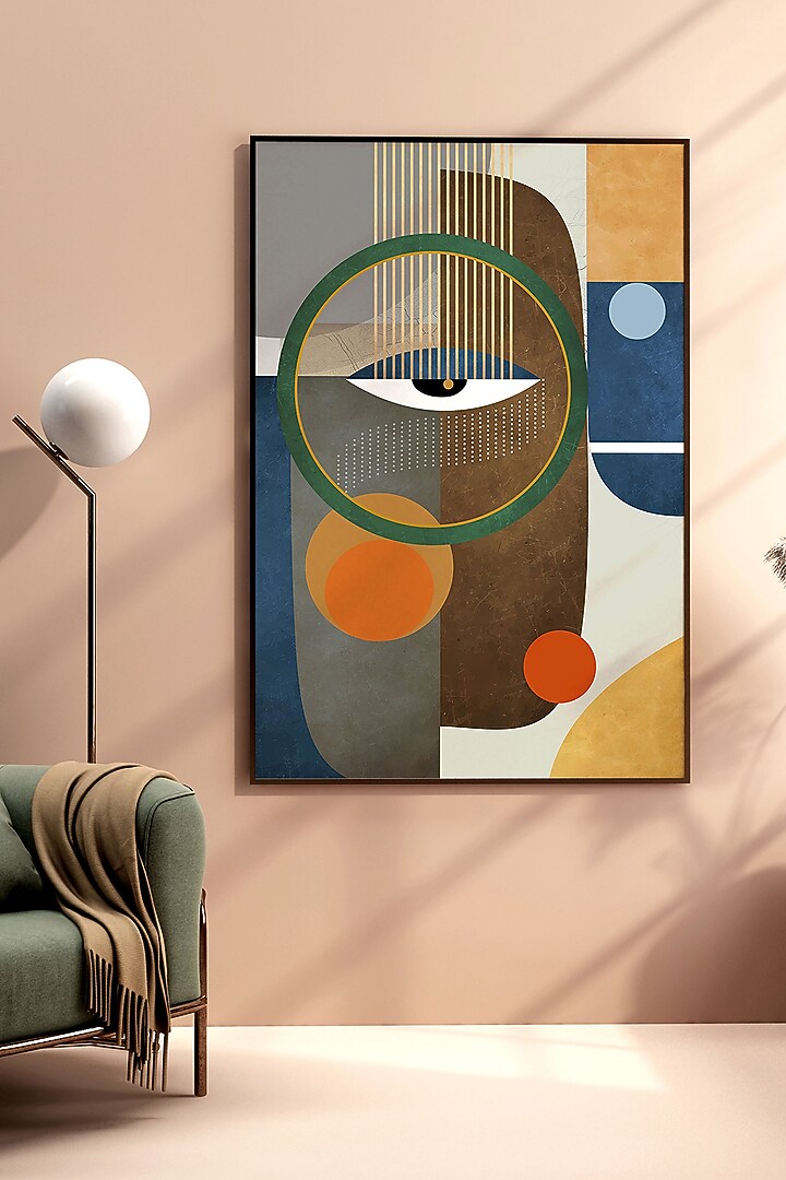 Multi-Colored Archival Paper Abstract Geometric Painting by Krutik at Pernia's Pop Up Shop