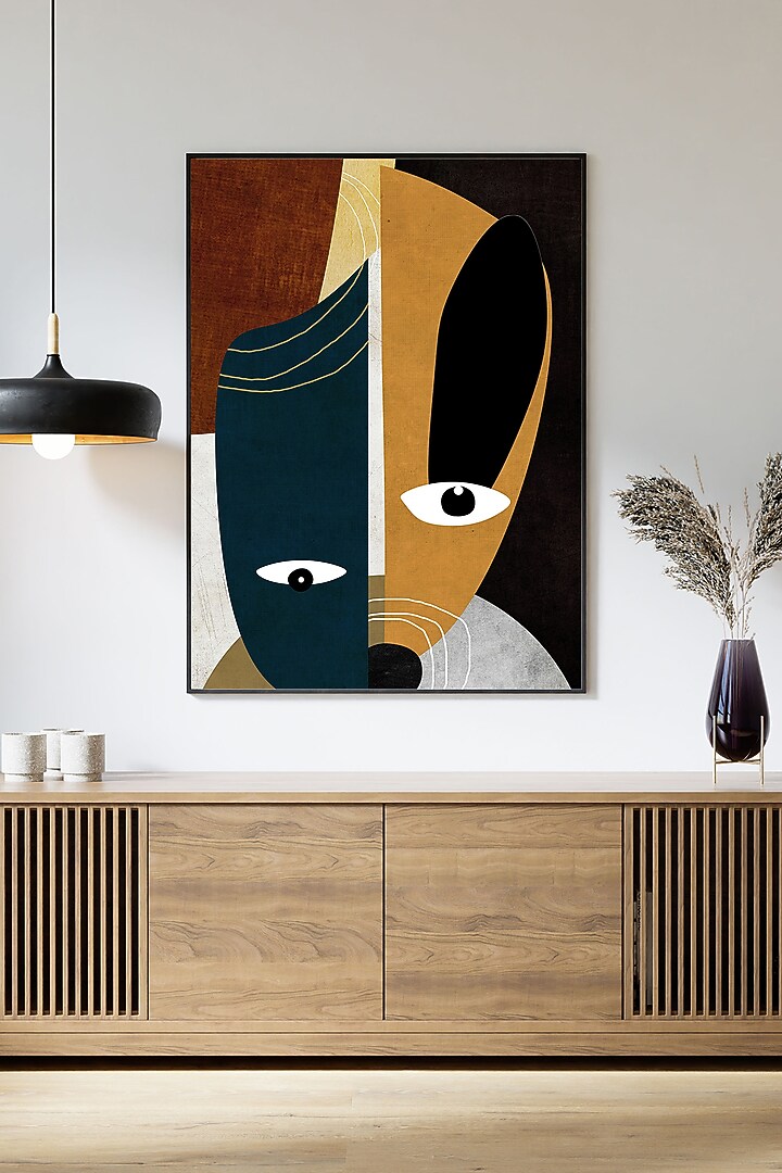 Multi-Colored Archival Paper Modern Abstract Geometric Painting by Krutik at Pernia's Pop Up Shop