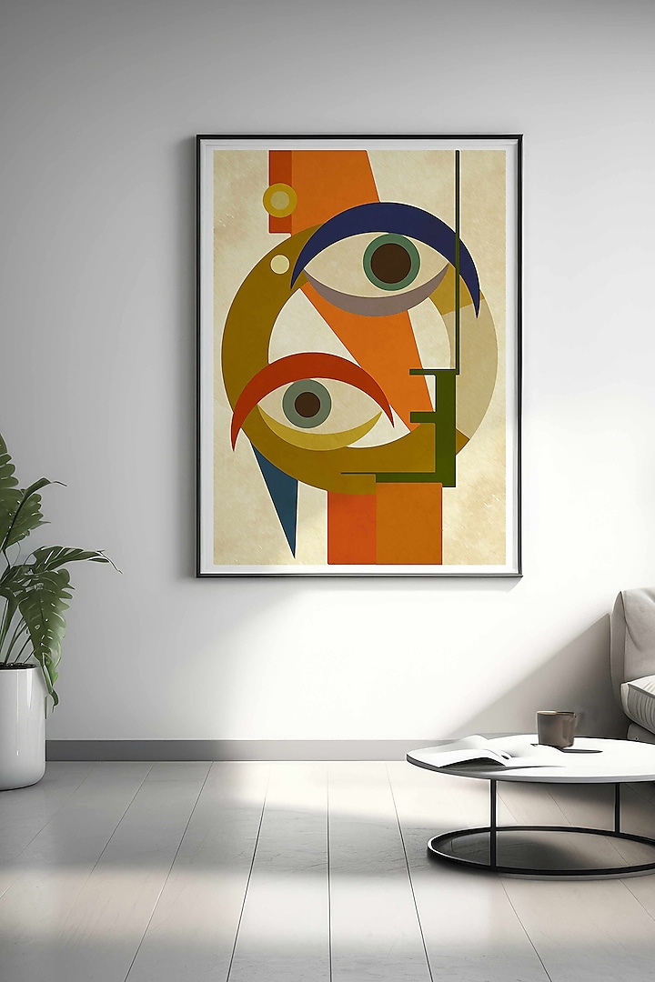 Multi-Colored Archival Paper Modern Abstract Geometric Painting by Krutik
