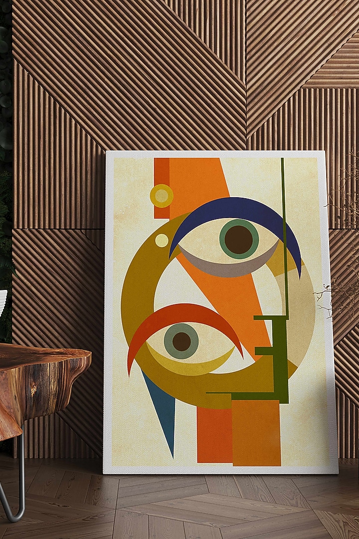 Multi-Colored Archival Paper Modern Abstract Geometric Painting by Krutik at Pernia's Pop Up Shop
