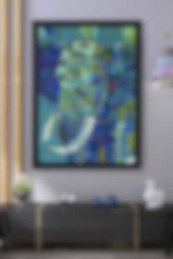 Violet & Blue Archival Paper Wall Art by Krutik at Pernia's Pop Up Shop