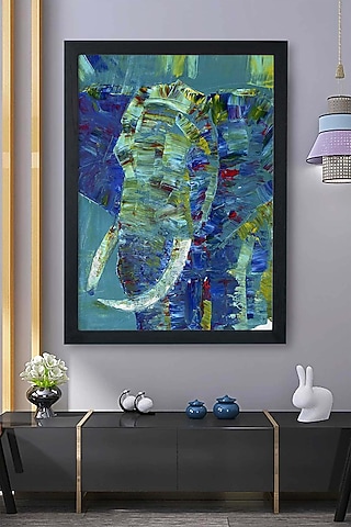 Violet & Blue Archival Paper Wall Art by Krutik