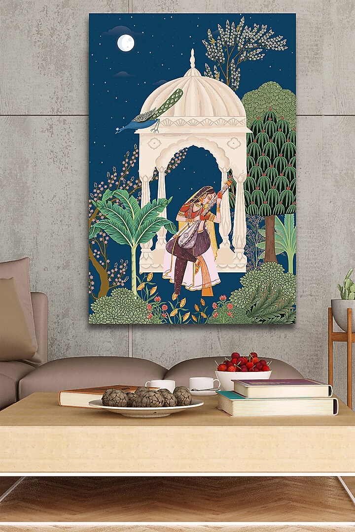 Blue & Green Cotton Cloth Wall Art by Krutik at Pernia's Pop Up Shop