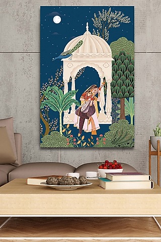 Blue & Green Cotton Cloth Wall Art by Krutik