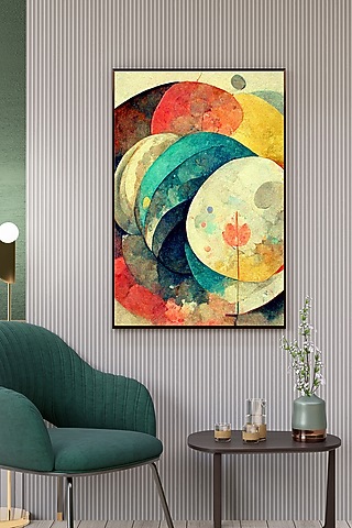 Multi-Colored Archival Paper Wall Art by Krutik
