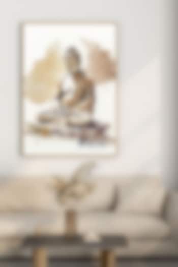 Bronze & White Archival Paper Buddha Wall Art by Krutik at Pernia's Pop Up Shop