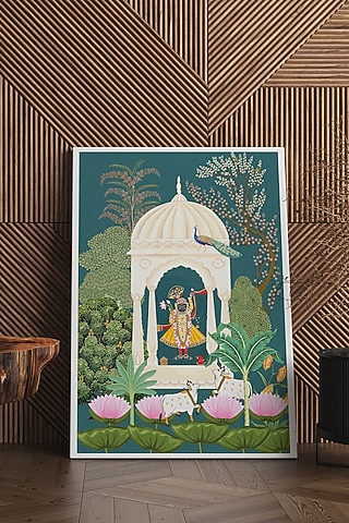 Multi-Colored Canvas Pichwai Wall Art by Krutik