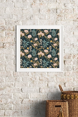 Multi-Colored Archival Paper Floral Wall Art by Krutik