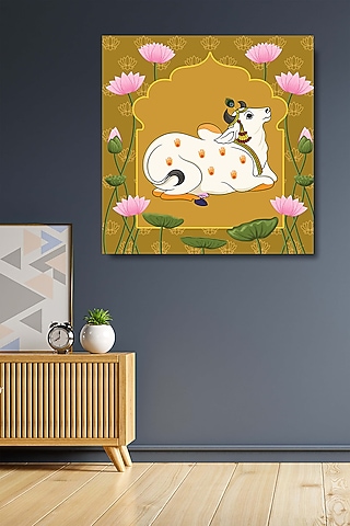 Multi-Colored Canvas Pichwai Wall Art by Krutik