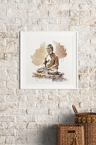 Bronze Archival Paper Lord Buddha Wall Art by Krutik
