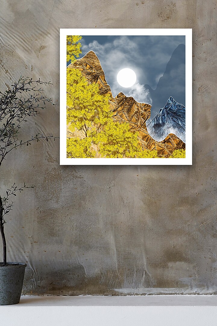 Multi-Colored Archival Paper Nature Wall Art Painting by Krutik at Pernia's Pop Up Shop