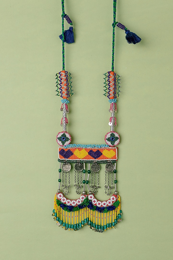 Multi-Colored Beaded Long Necklace by KrutiArts at Pernia's Pop Up Shop