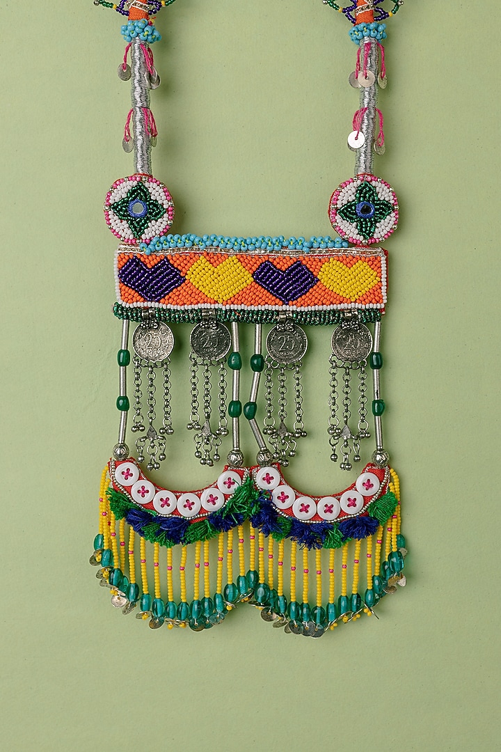 Multi-Colored Beaded Long Necklace by KrutiArts at Pernia's Pop Up Shop