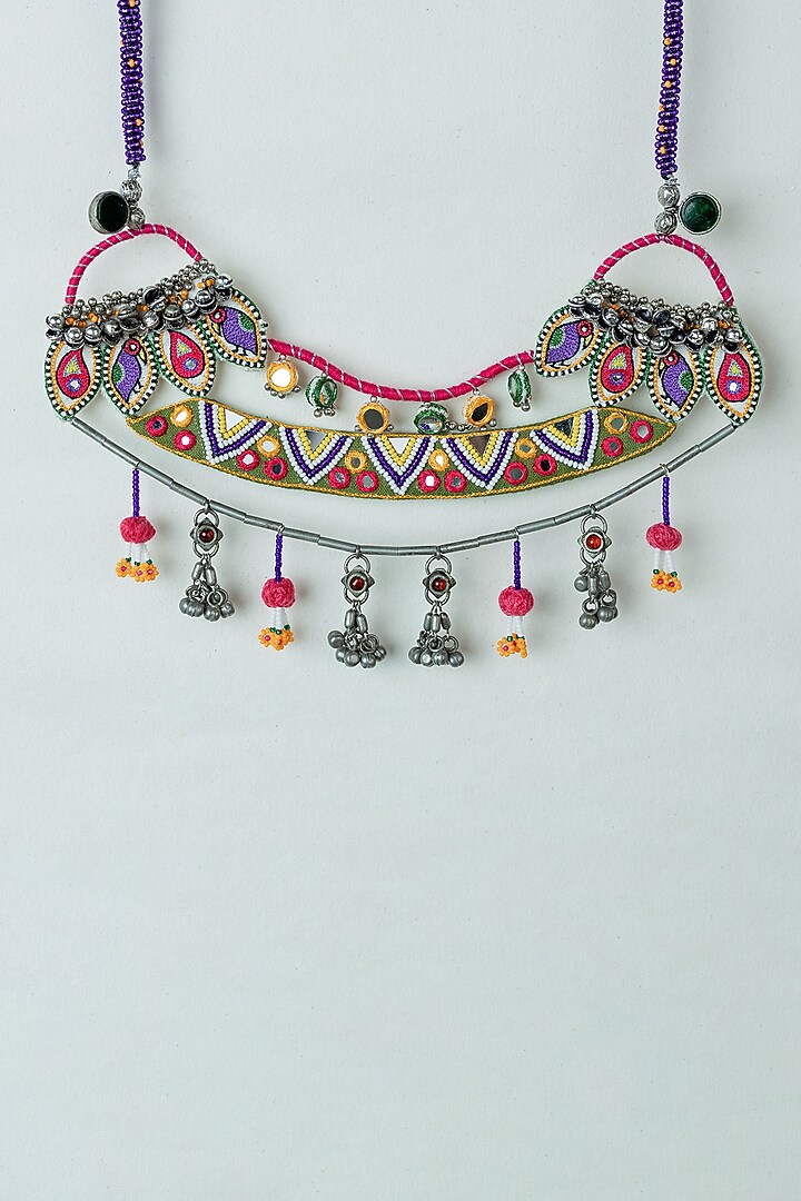 Multi-Colored Hanging Necklace by KrutiArts at Pernia's Pop Up Shop