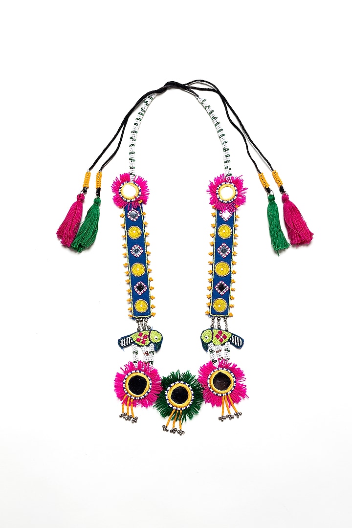 Multi-Colored Handcrafted Long Necklace by KrutiArts at Pernia's Pop Up Shop