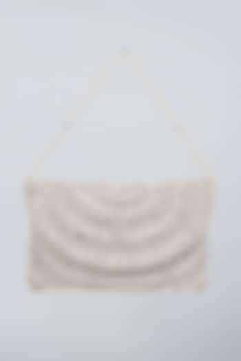 Silver Embroidered Envelope Bag by kreivo by vamanshi damania