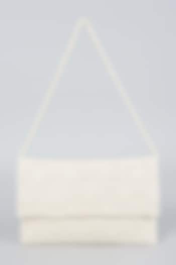 White Hand Embroidered Envelope Bag by kreivo by vamanshi damania