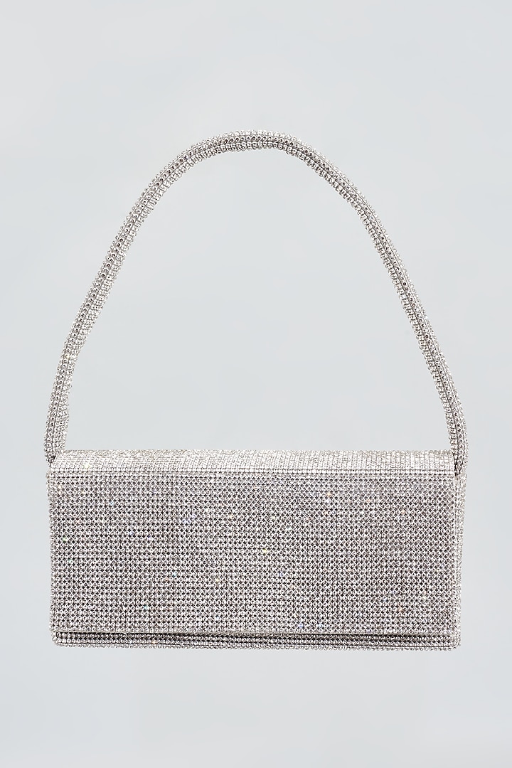 Silver Silk Shimmer Bucket Bag by kreivo by vamanshi damania