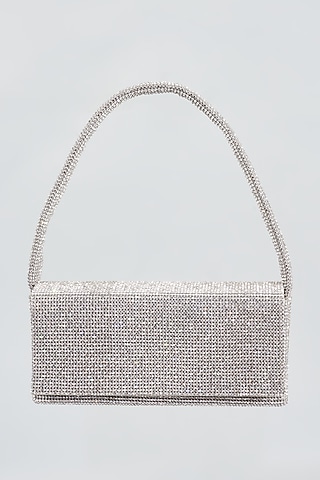 Silver Silk Shimmer Bucket Bag by kreivo by vamanshi damania
