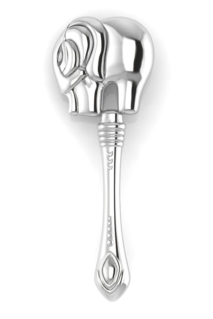 Sterling Silver Elephant Stick Baby Rattle by KRYSALIIS KIDS at Pernia's Pop Up Shop