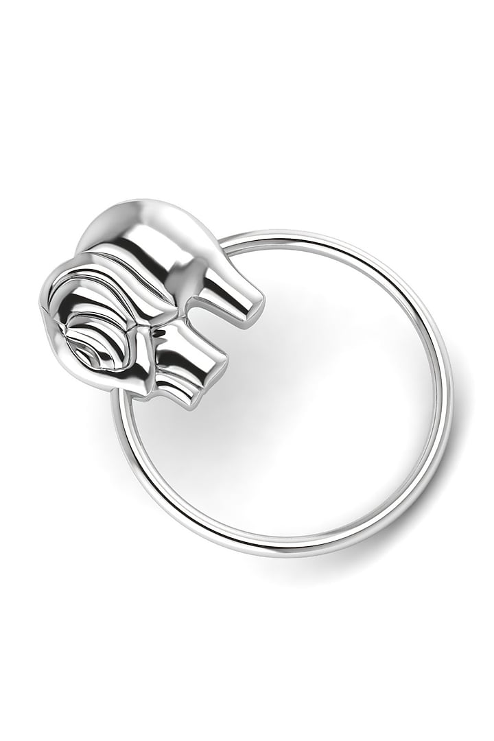 Sterling Silver Elephant Ring Baby Rattle by KRYSALIIS KIDS at Pernia's Pop Up Shop