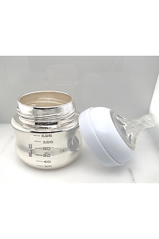 Silver Baby Feeding Bottle by KRYSALIIS KIDS