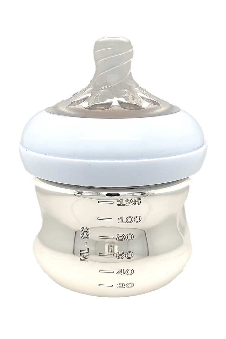 Silver Baby Feeding Bottle by KRYSALIIS KIDS at Pernia's Pop Up Shop