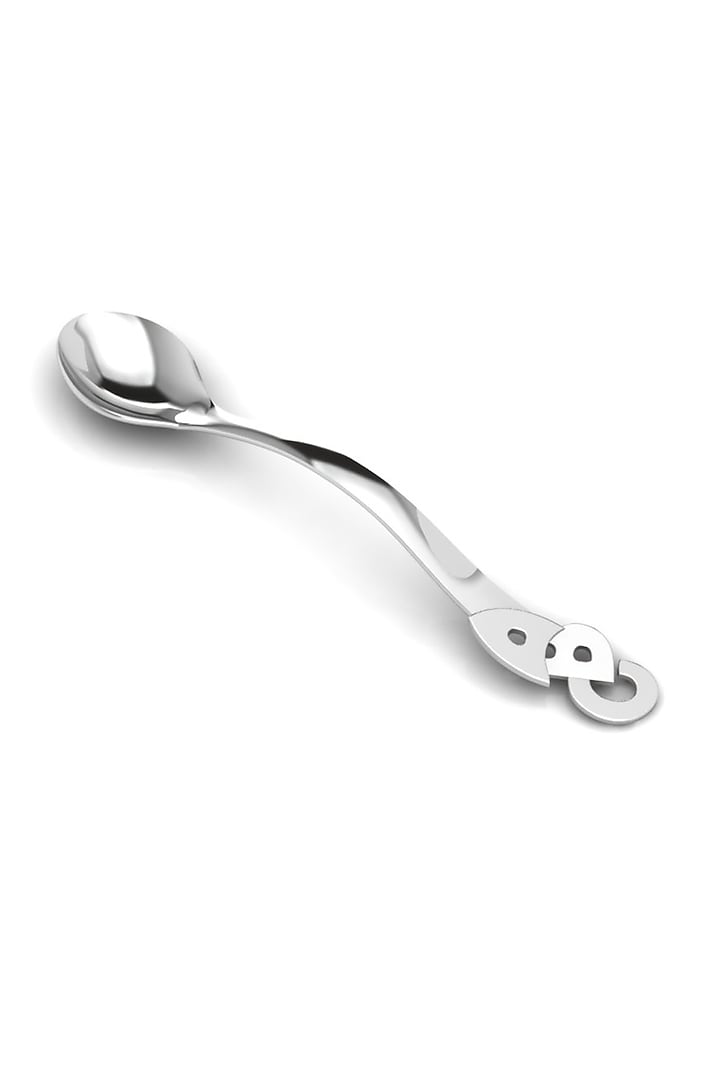 Sterling Silver Curved Baby Spoon by KRYSALIIS KIDS at Pernia's Pop Up Shop