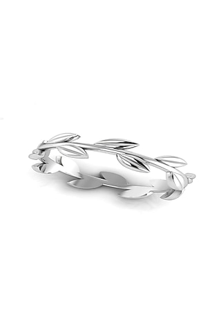 White Finish Button Bangle In Sterling Silver by KRYSALIIS KIDS