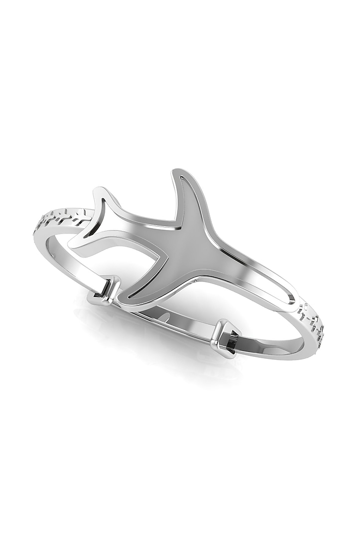 White Finish Aeroplane Bracelet In Sterling Silver by KRYSALIIS KIDS at Pernia's Pop Up Shop