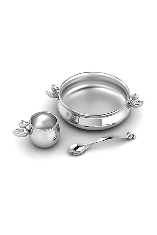 Sterling Silver Baby Dinner Set by KRYSALIIS KIDS