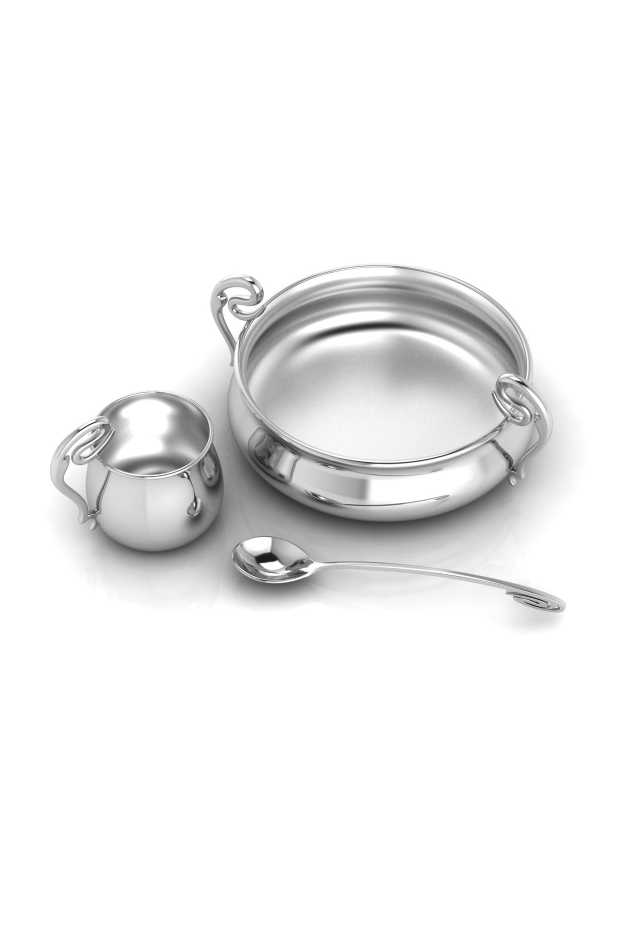 Silver baby dinner outlet set