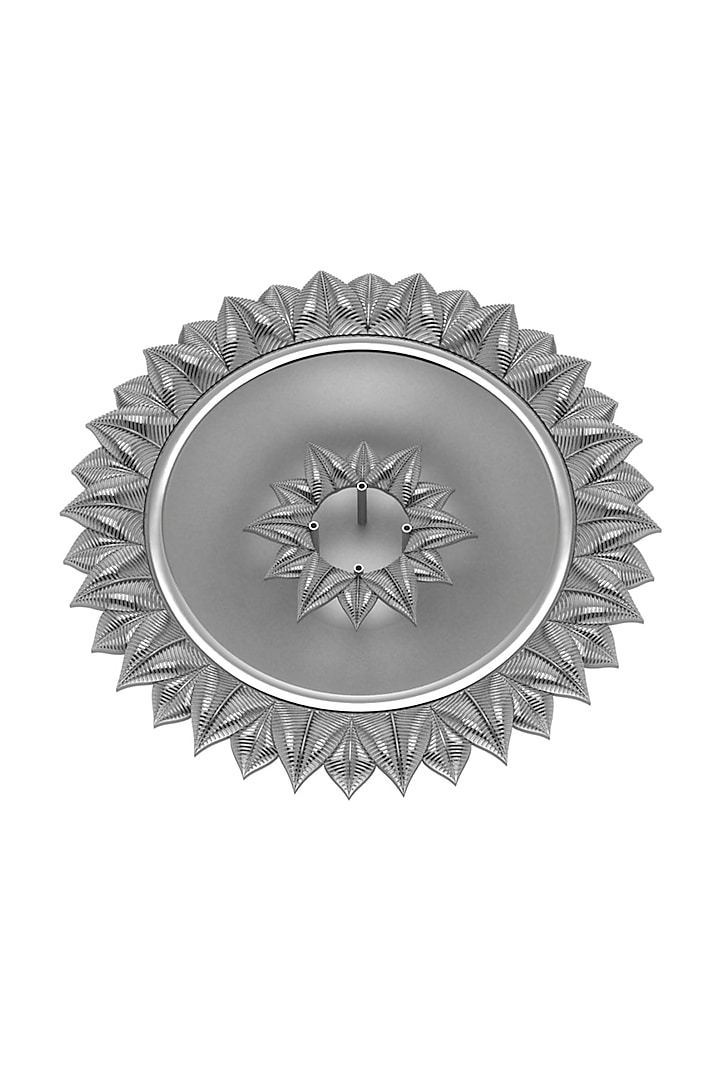 Pure Silver Plated Round Agarbatti Holder by KRYSALIIS HOME at Pernia's Pop Up Shop