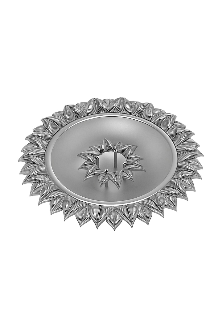 Pure Silver Plated Round Agarbatti Holder by KRYSALIIS HOME at Pernia's Pop Up Shop